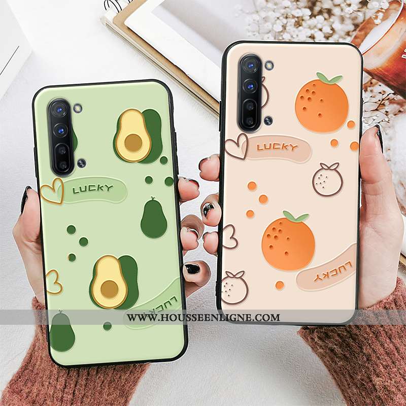 Housse Oppo Reno 3 Silicone Protection Fruit Étui Tendance Téléphone Portable Fluide Doux Verte