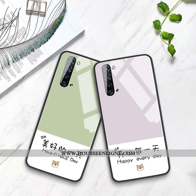 Housse Oppo Reno 3 Silicone Protection Petit Étui Tendance Frais Téléphone Portable Rose