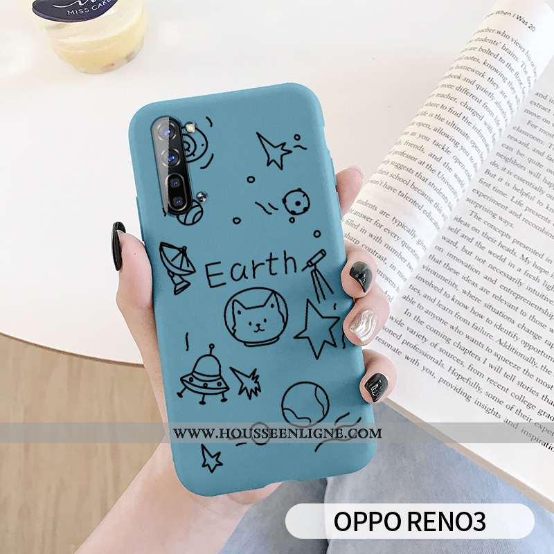 Housse Oppo Reno 3 Silicone Protection Téléphone Portable Créatif Étui Tout Compris Personnalité Ver