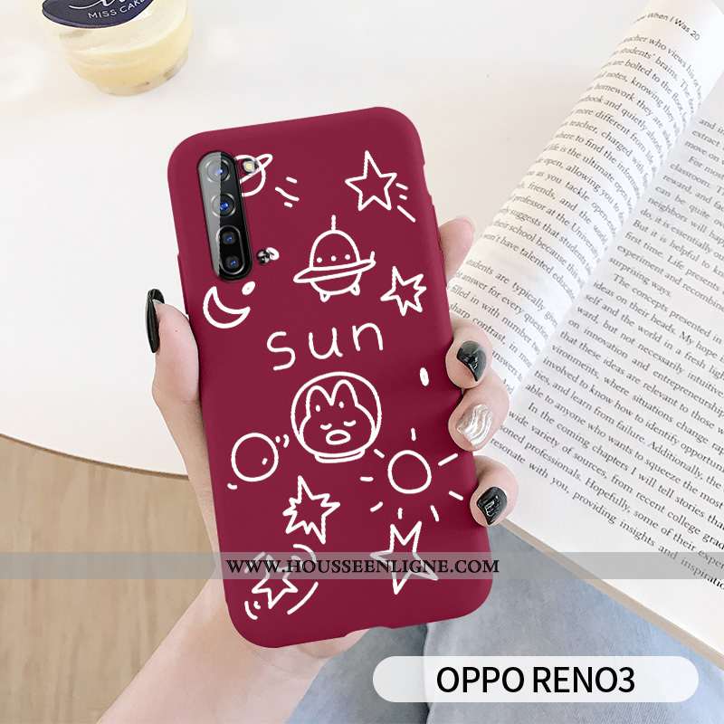 Housse Oppo Reno 3 Silicone Protection Téléphone Portable Créatif Étui Tout Compris Personnalité Ver
