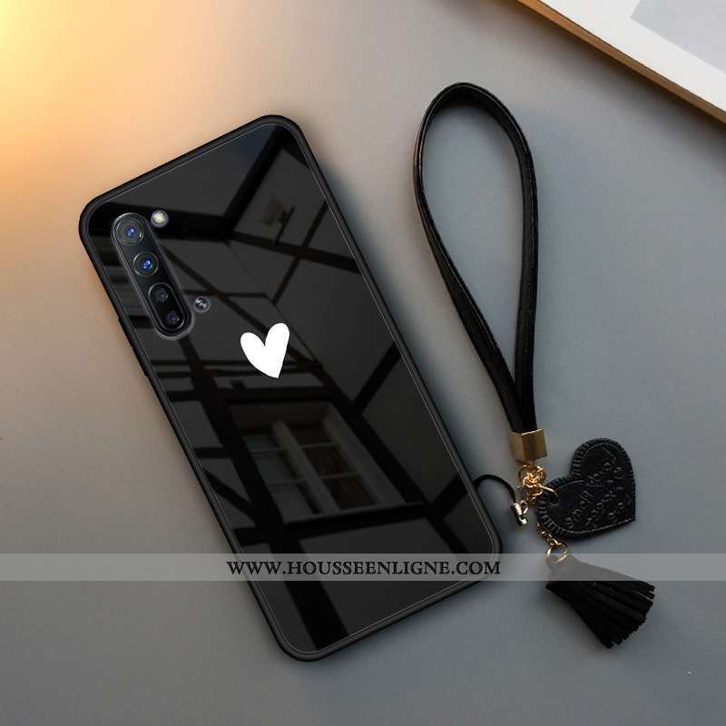 Housse Oppo Reno 3 Tendance Fluide Doux Téléphone Portable Étui Verre Silicone Simple Noir