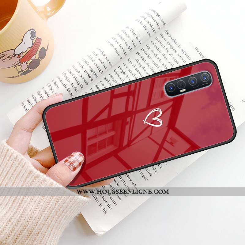 Housse Oppo Reno 3 Tendance Fluide Doux Téléphone Portable Étui Verre Silicone Simple Noir