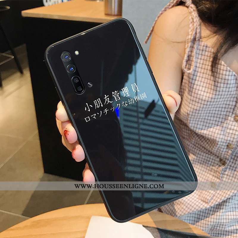 Housse Oppo Reno 3 Verre Personnalité Tout Compris Net Rouge Coque Noir Étui