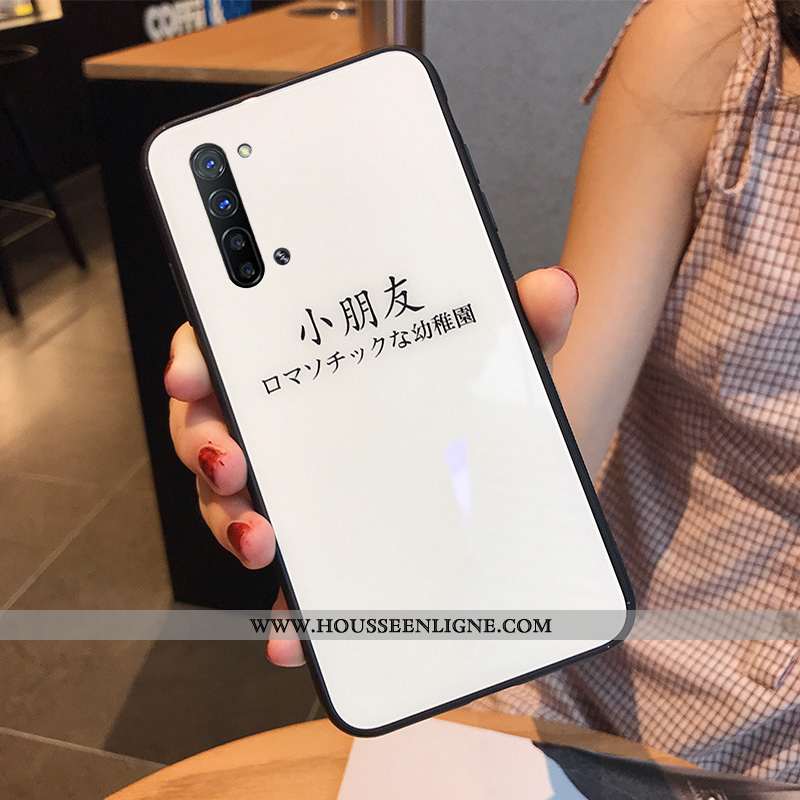 Housse Oppo Reno 3 Verre Personnalité Tout Compris Net Rouge Coque Noir Étui
