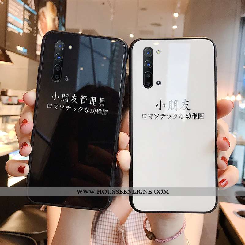 Housse Oppo Reno 3 Verre Personnalité Tout Compris Net Rouge Coque Noir Étui