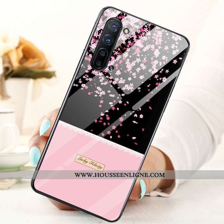 Housse Oppo Reno 3 Verre Téléphone Portable Étui Bleu Coque