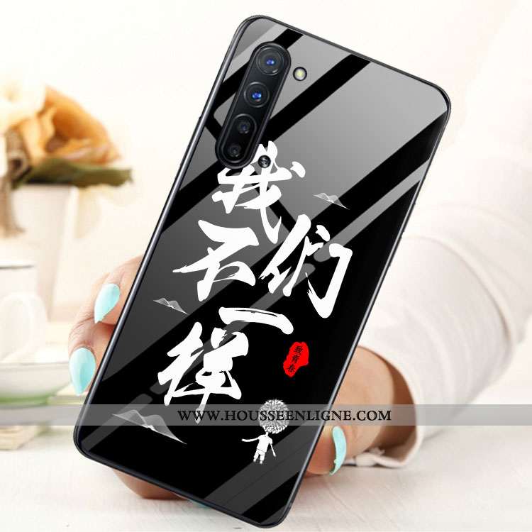 Housse Oppo Reno 3 Verre Téléphone Portable Étui Bleu Coque