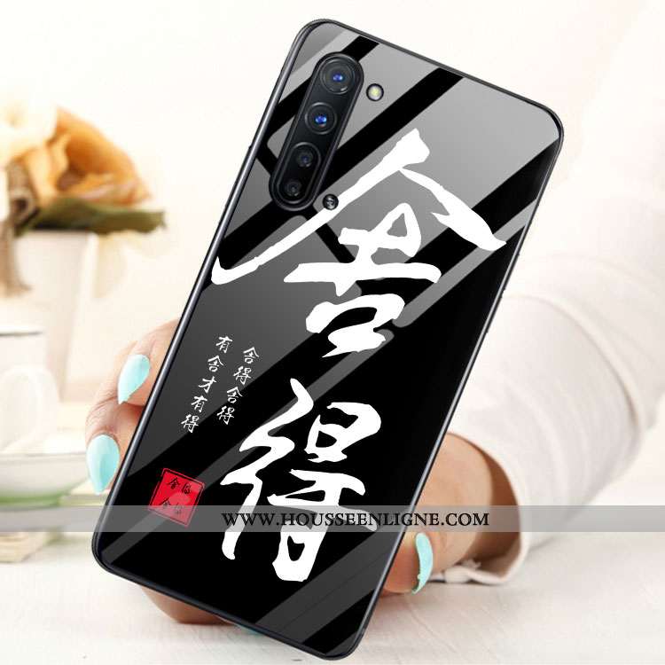 Housse Oppo Reno 3 Verre Téléphone Portable Étui Bleu Coque