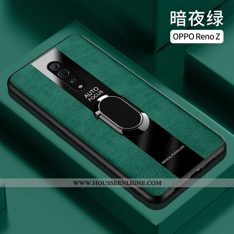 Housse Oppo Reno Z Cuir Fluide Doux Coque Orange Silicone Téléphone Portable Étui