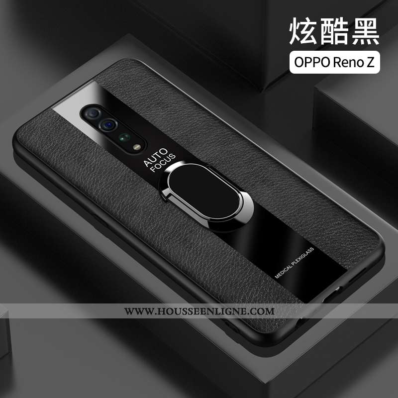 Housse Oppo Reno Z Cuir Fluide Doux Coque Orange Silicone Téléphone Portable Étui