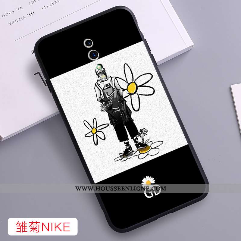Housse Oppo Reno Z Fluide Doux Silicone Coque Téléphone Portable Tendance Étui Tout Compris Noir