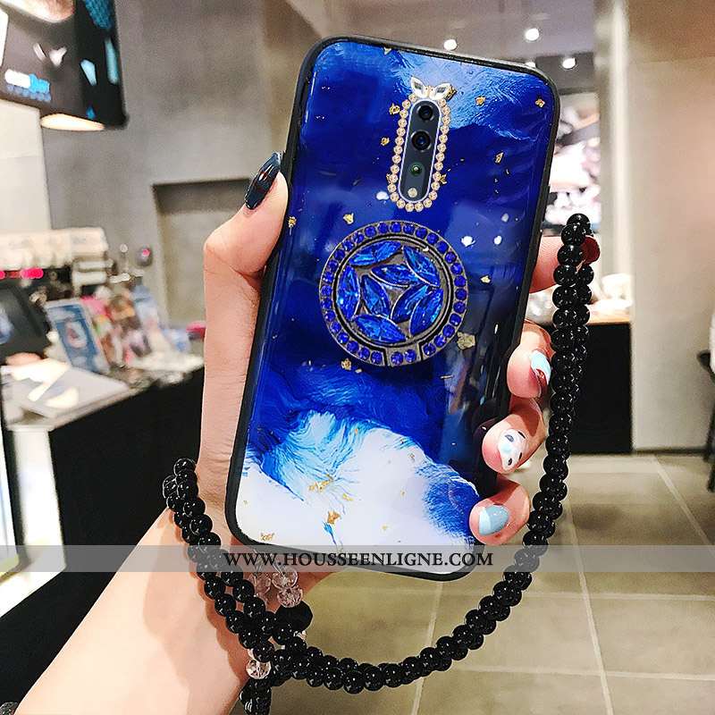 Housse Oppo Reno Z Incruster Strass Tendance Rouge Protection Luxe Téléphone Portable Mode