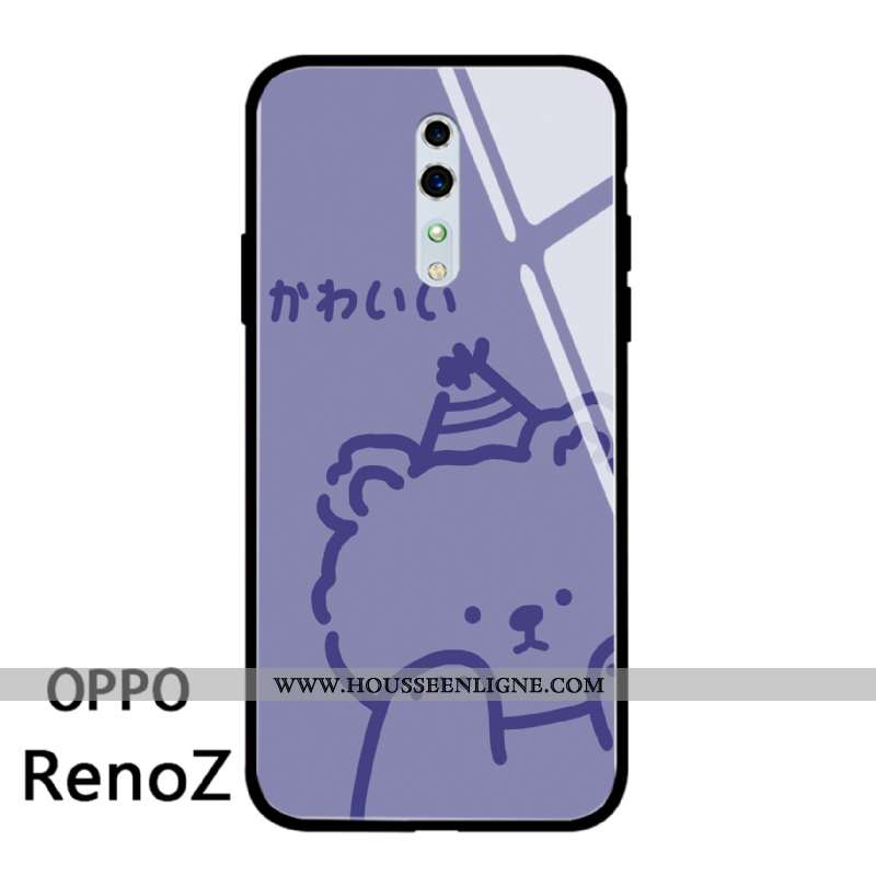 Housse Oppo Reno Z Légère Fluide Doux Étui Tout Compris Charmant Ours Incassable Blanche