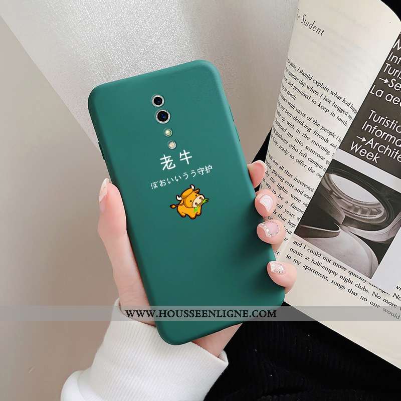 Housse Oppo Reno Z Personnalité Créatif Drôle Coque Bovins Amoureux Tendance Verte