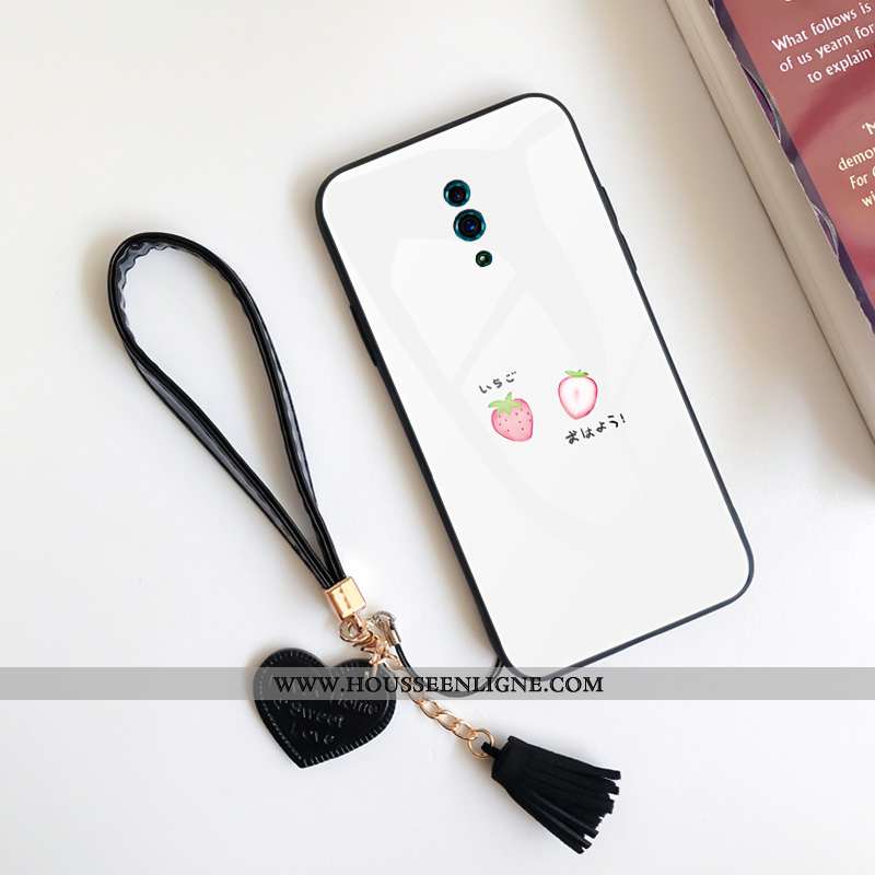 Housse Oppo Reno Z Silicone Verre Simple Coque Incassable Tendance Amour Blanche