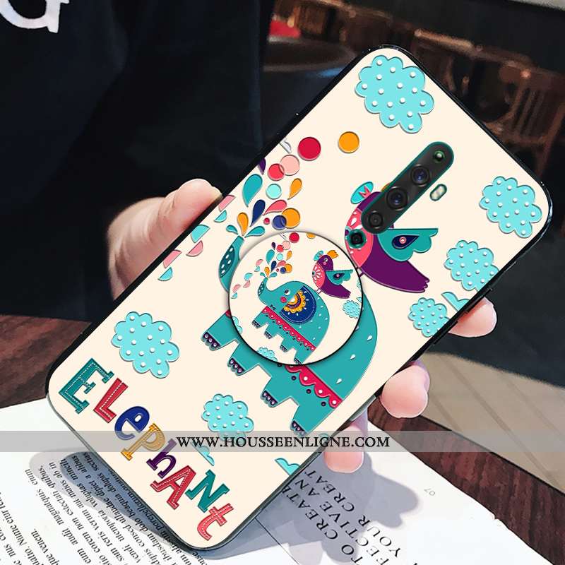 Housse Oppo Reno2 Légère Fluide Doux Support Coque Frais Incassable Rose