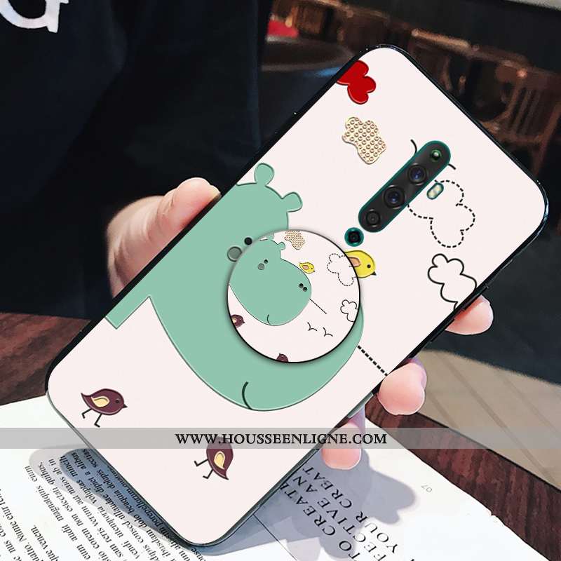 Housse Oppo Reno2 Légère Fluide Doux Support Coque Frais Incassable Rose