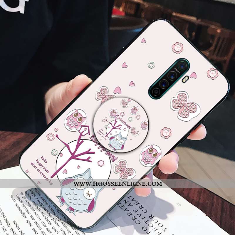 Housse Oppo Reno2 Légère Fluide Doux Support Coque Frais Incassable Rose
