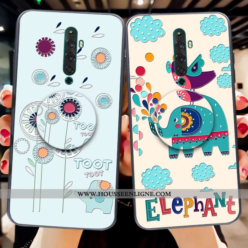 Housse Oppo Reno2 Légère Fluide Doux Support Coque Frais Incassable Rose
