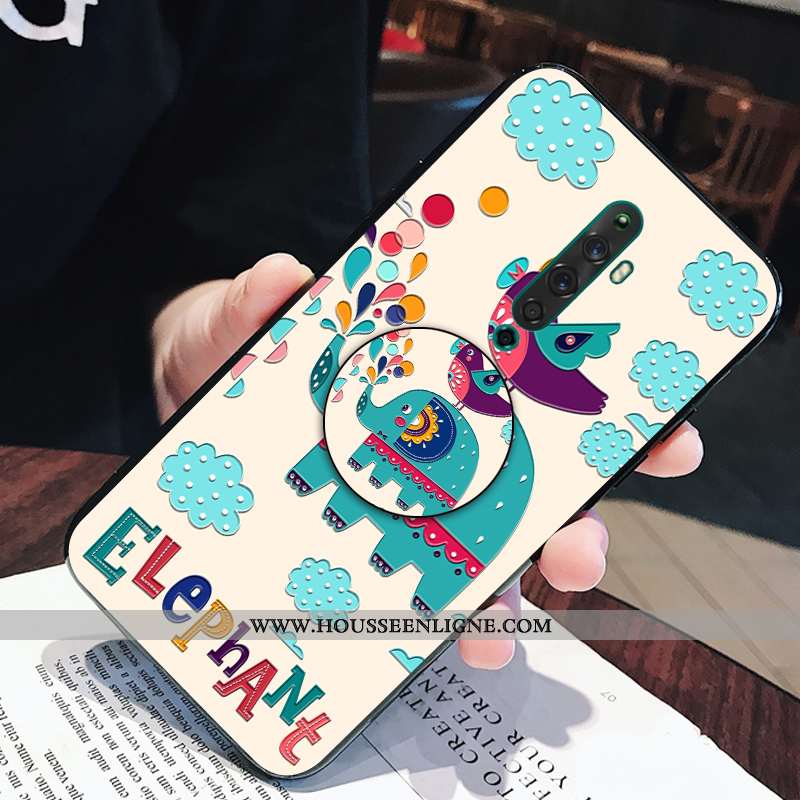 Housse Oppo Reno2 Légère Fluide Doux Support Coque Frais Incassable Rose