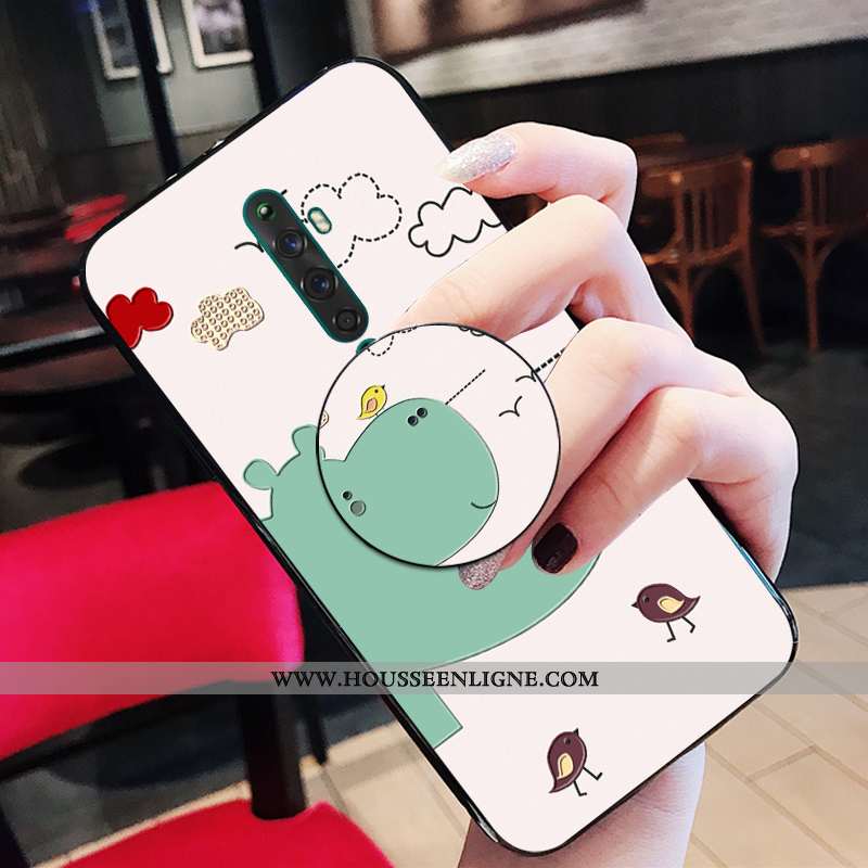 Housse Oppo Reno2 Légère Fluide Doux Support Coque Frais Incassable Rose