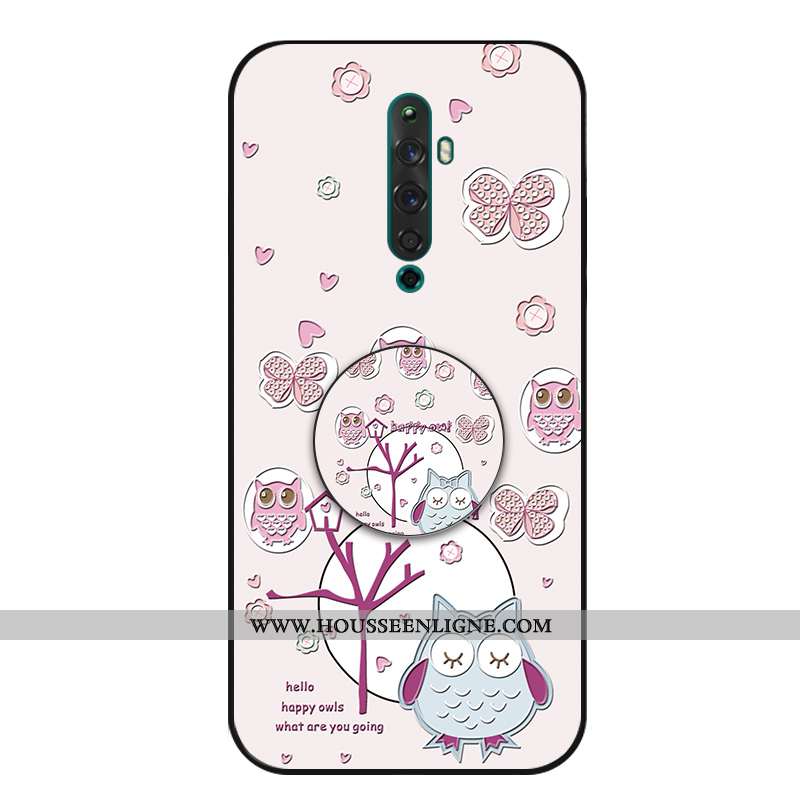 Housse Oppo Reno2 Légère Fluide Doux Support Coque Frais Incassable Rose
