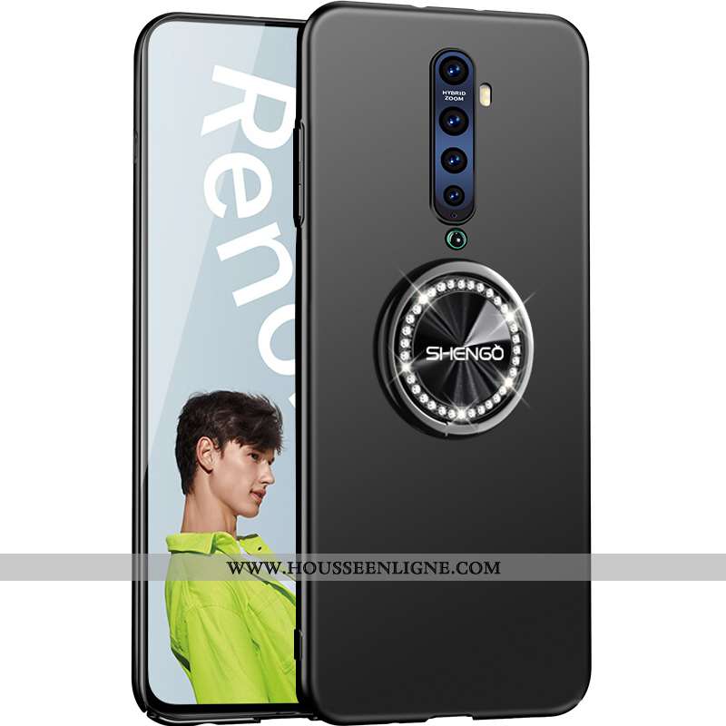 Housse Oppo Reno2 Personnalité Créatif Étui Support Tout Compris Incassable Noir
