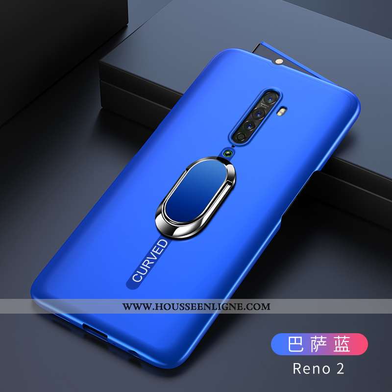 Housse Oppo Reno2 Tendance Légère Étui Tout Compris Bleu Marin Incassable Protection Bleu Foncé