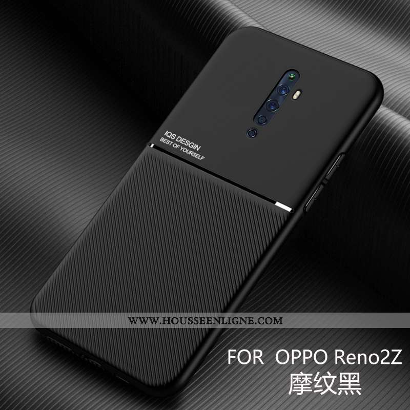 Housse Oppo Reno2 Z Créatif Tendance Coque Bleu Marin Invisible Protection Net Rouge Bleu Foncé