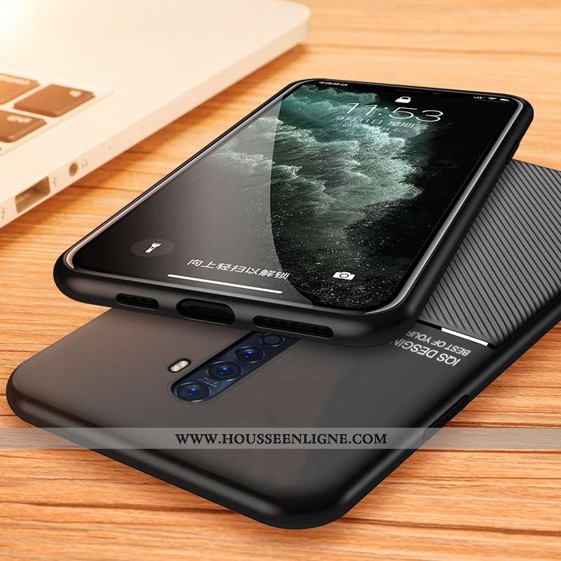 Housse Oppo Reno2 Z Créatif Tendance Coque Bleu Marin Invisible Protection Net Rouge Bleu Foncé