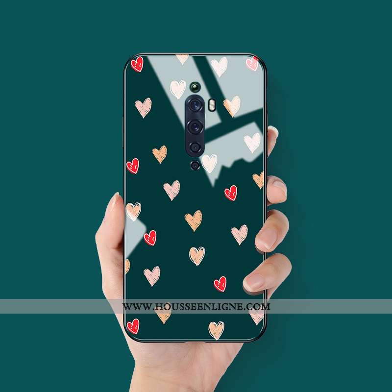 Housse Oppo Reno2 Z Créatif Ultra Protection Tendance Tout Compris Difficile Net Rouge Rose