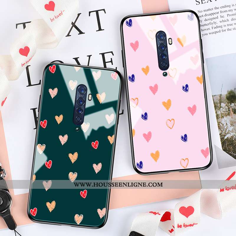 Housse Oppo Reno2 Z Créatif Ultra Protection Tendance Tout Compris Difficile Net Rouge Rose