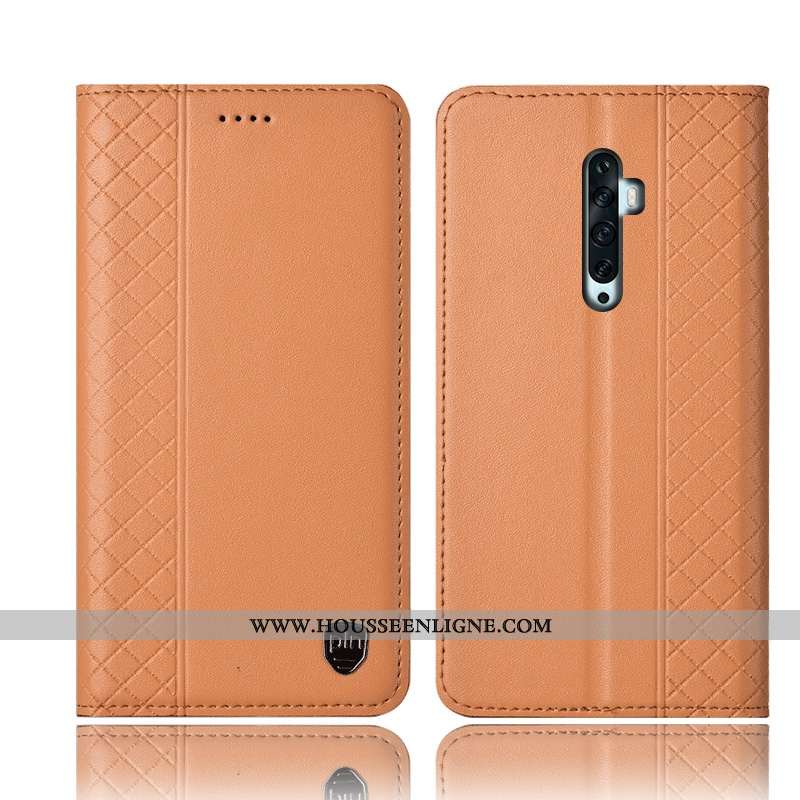 Housse Oppo Reno2 Z Cuir Véritable Protection Coque Étui Incassable Téléphone Portable Tout Compris 