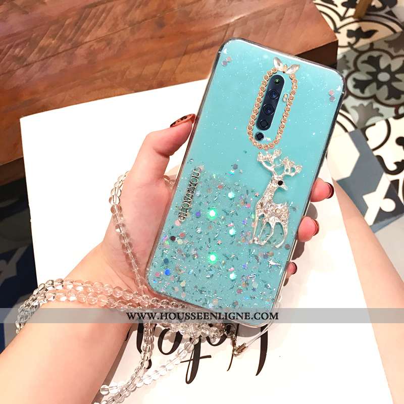 Housse Oppo Reno2 Z Dessin Animé Charmant Jeunesse Vert Personnalité Couvercle Arrière Téléphone Por