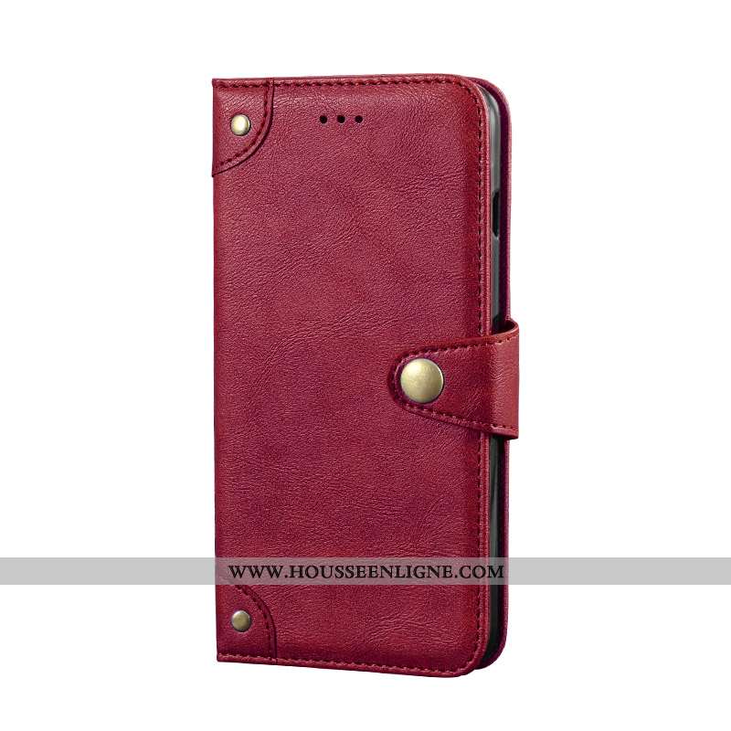Housse Oppo Reno2 Z Protection Personnalité Support Téléphone Portable Tendance Cuir Nouveau Bordeau