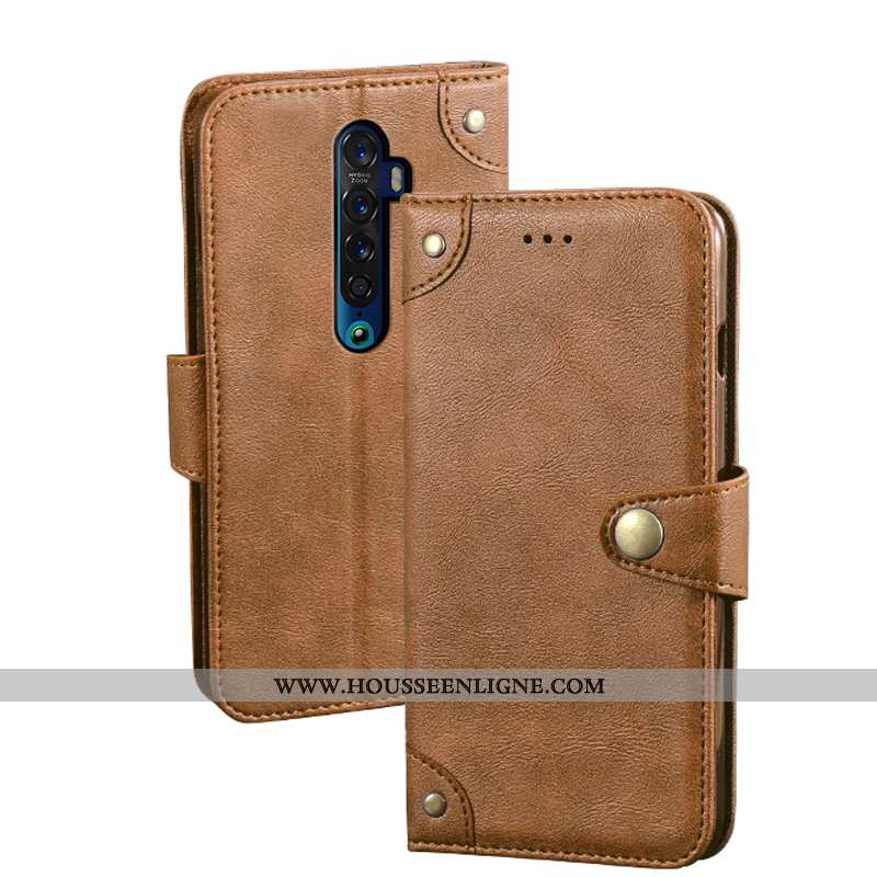 Housse Oppo Reno2 Z Protection Personnalité Support Téléphone Portable Tendance Cuir Nouveau Bordeau