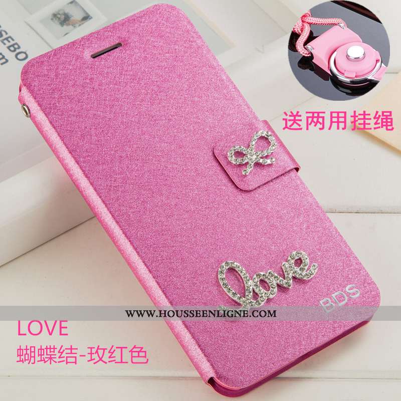Housse Oppo Reno2 Z Strass Ornements Suspendus Étui Clamshell Support Téléphone Portable Coque Champ