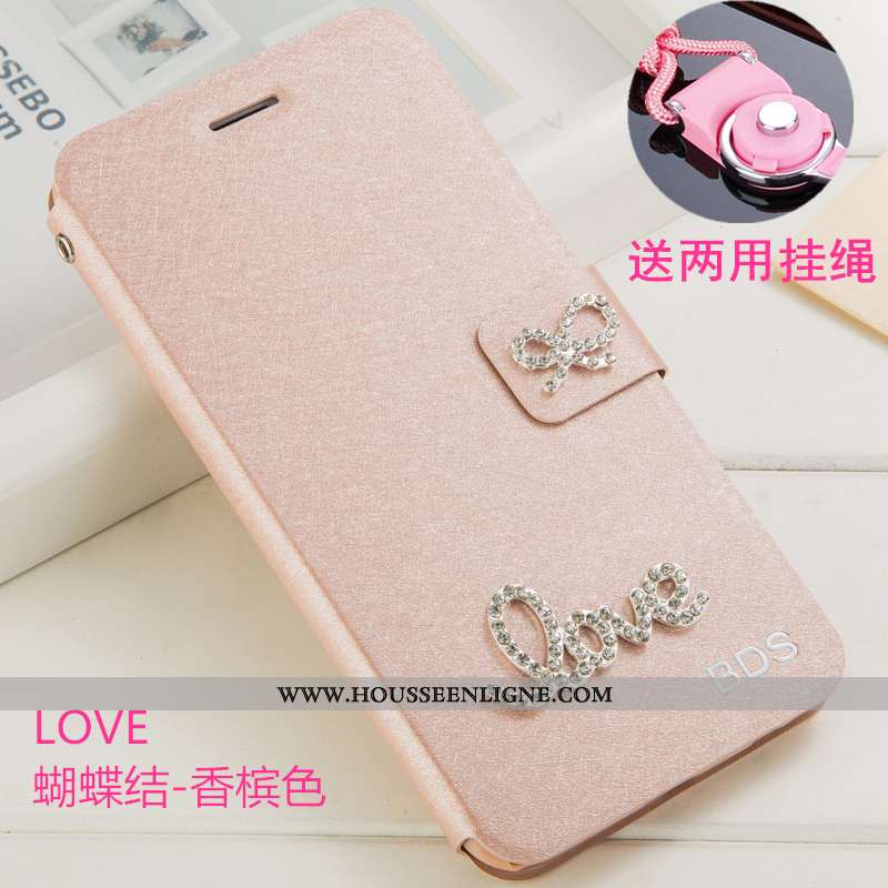 Housse Oppo Reno2 Z Strass Ornements Suspendus Étui Clamshell Support Téléphone Portable Coque Champ