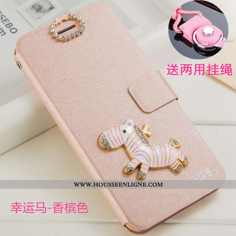 Housse Oppo Reno2 Z Strass Ornements Suspendus Étui Clamshell Support Téléphone Portable Coque Champ