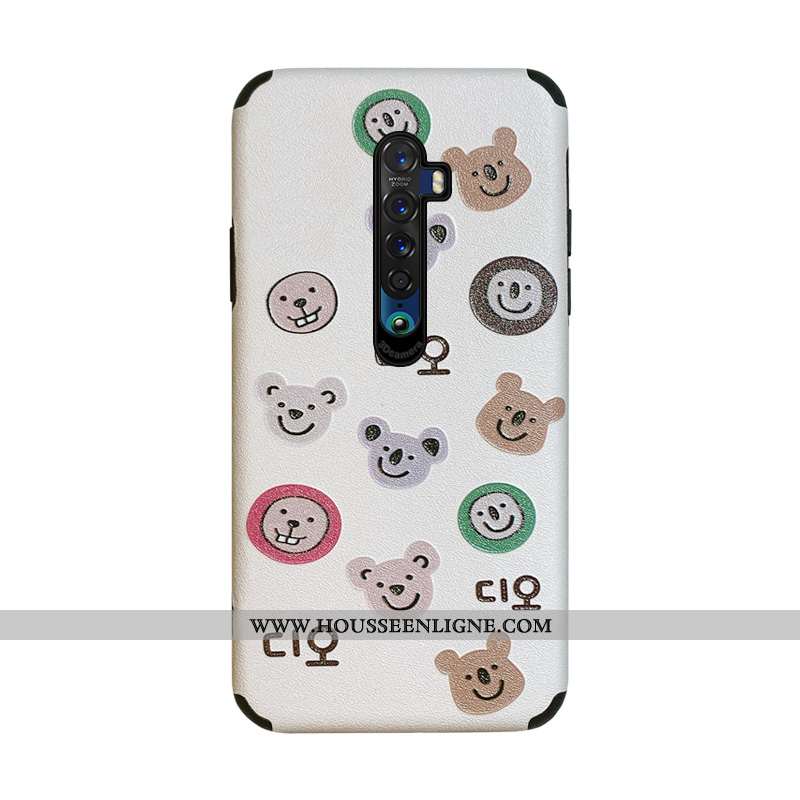 Housse Oppo Reno2 Z Ultra Tendance Incassable Nouveau Coque Protection Blanc Blanche