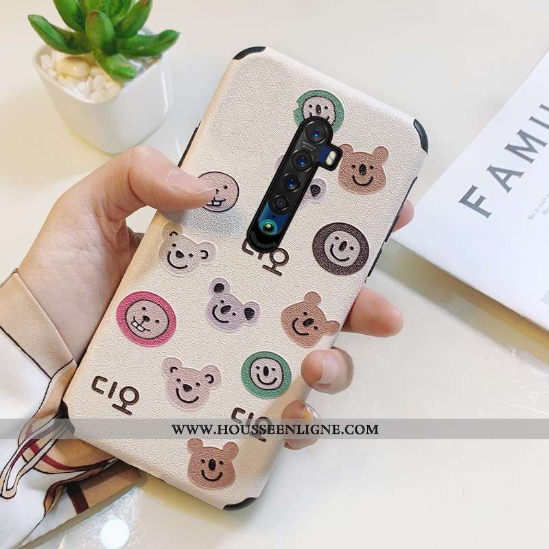 Housse Oppo Reno2 Z Ultra Tendance Incassable Nouveau Coque Protection Blanc Blanche