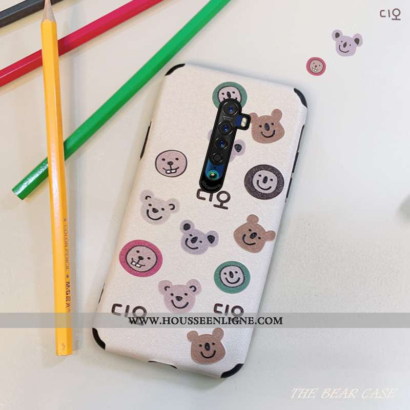 Housse Oppo Reno2 Z Ultra Tendance Incassable Nouveau Coque Protection Blanc Blanche