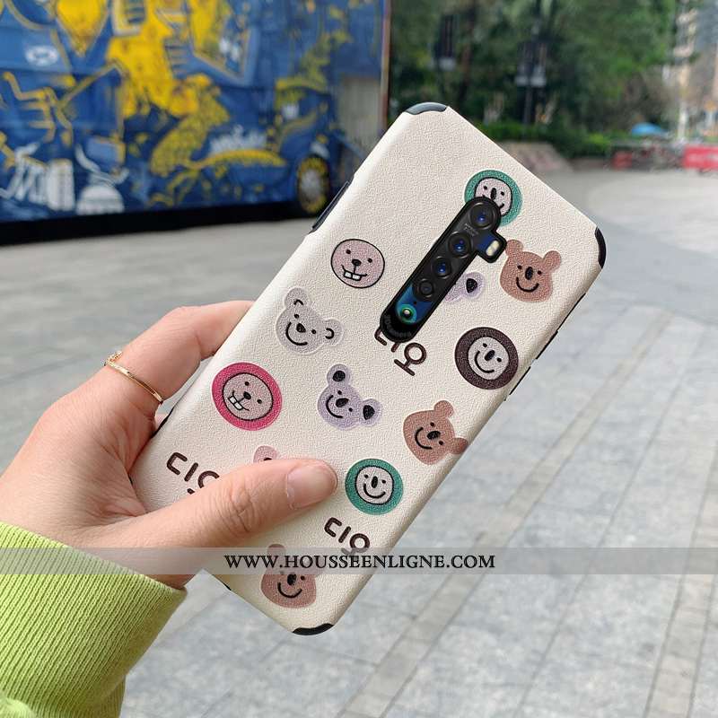 Housse Oppo Reno2 Z Ultra Tendance Incassable Nouveau Coque Protection Blanc Blanche
