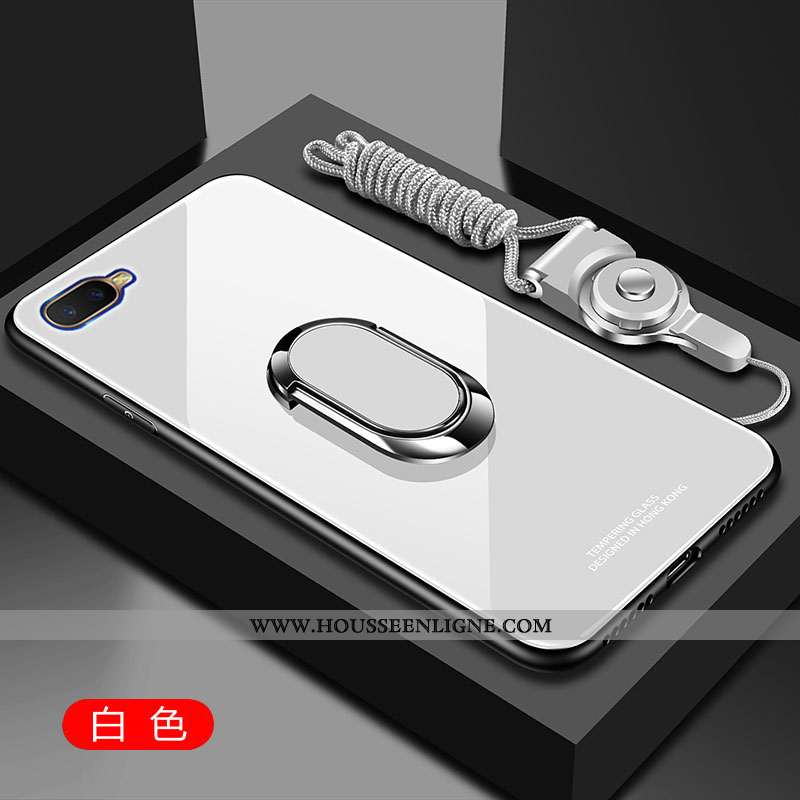 Housse Oppo Rx17 Neo Protection Verre Personnalité Anneau Tempérer Coque Blanc Blanche