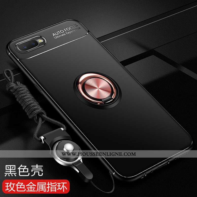 Housse Oppo Rx17 Neo Silicone Protection Noir Fluide Doux Incassable Coque Anneau