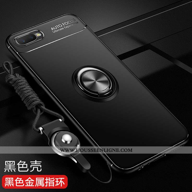 Housse Oppo Rx17 Neo Silicone Protection Noir Fluide Doux Incassable Coque Anneau