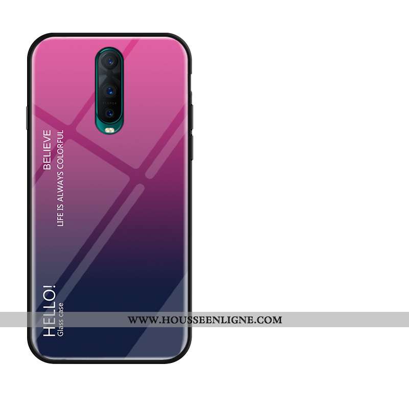 Housse Oppo Rx17 Pro Silicone Protection Verre Membrane Tempérer Fluide Doux Incassable Rouge