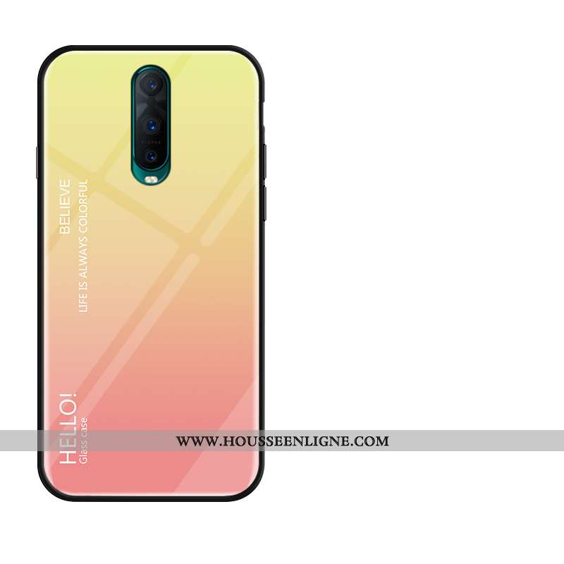 Housse Oppo Rx17 Pro Silicone Protection Verre Membrane Tempérer Fluide Doux Incassable Rouge