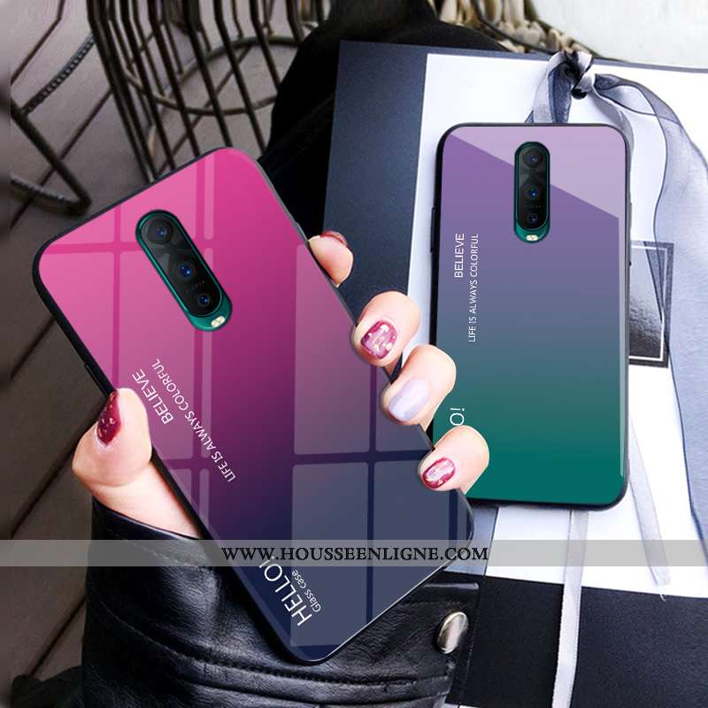 Housse Oppo Rx17 Pro Silicone Protection Verre Membrane Tempérer Fluide Doux Incassable Rouge