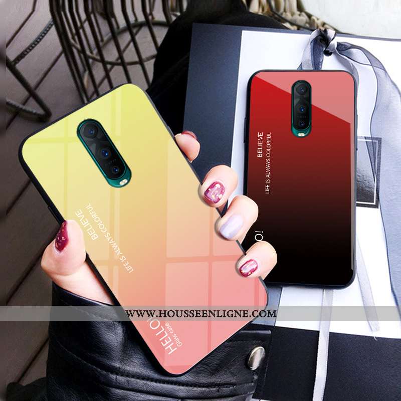 Housse Oppo Rx17 Pro Silicone Protection Verre Membrane Tempérer Fluide Doux Incassable Rouge